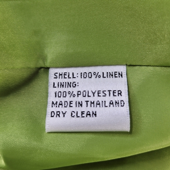 Talbots Fit N Flare Dress Size 8P Green Irish Linen Sleeveless Back Zip Lined - Picture 5 of 9